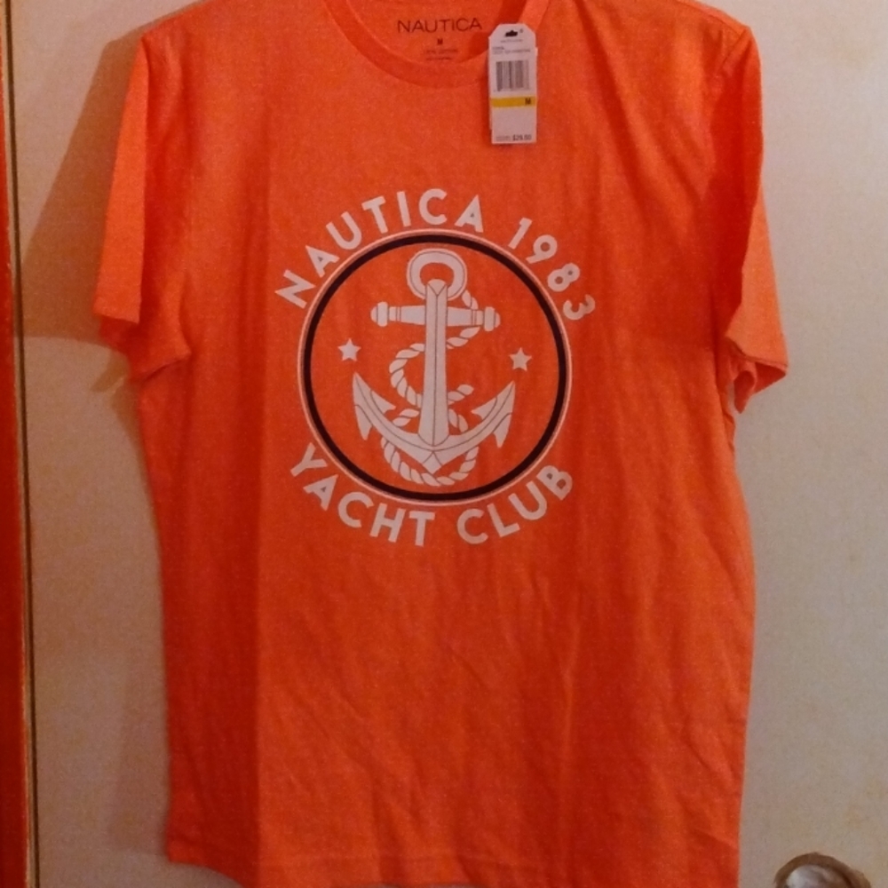 Nautica orange t shirt